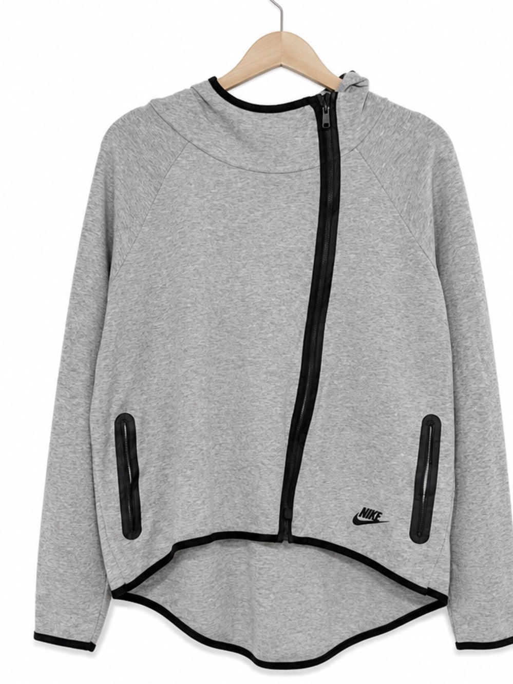 Nike Grey and Black Hoodie